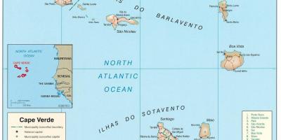 Hartë që tregon Cape Verde