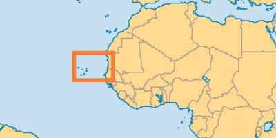 Tregojnë Cape Verde në hartë të botës