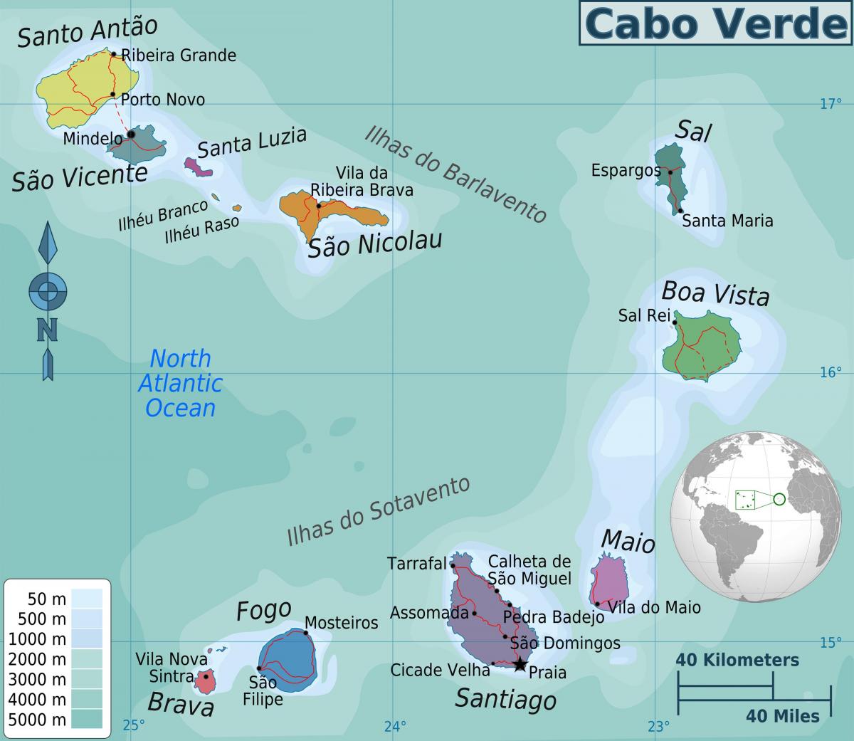 Cape Verde në hartë