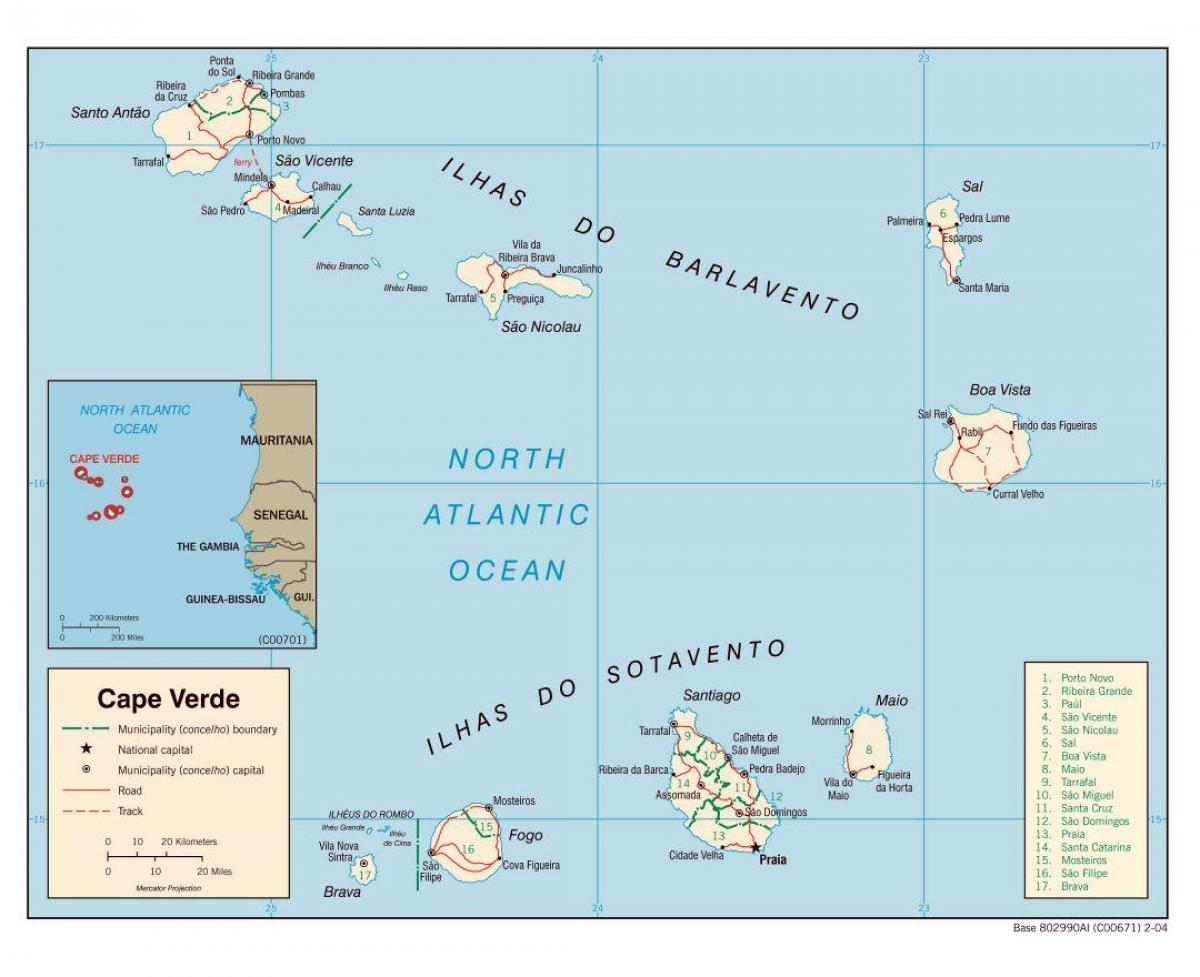 harta e Cabo Verde