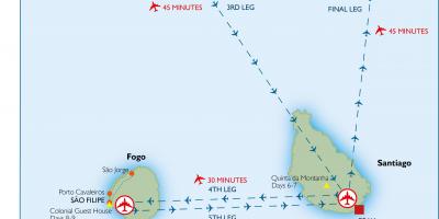 Harta e Cape Verde aeroporte